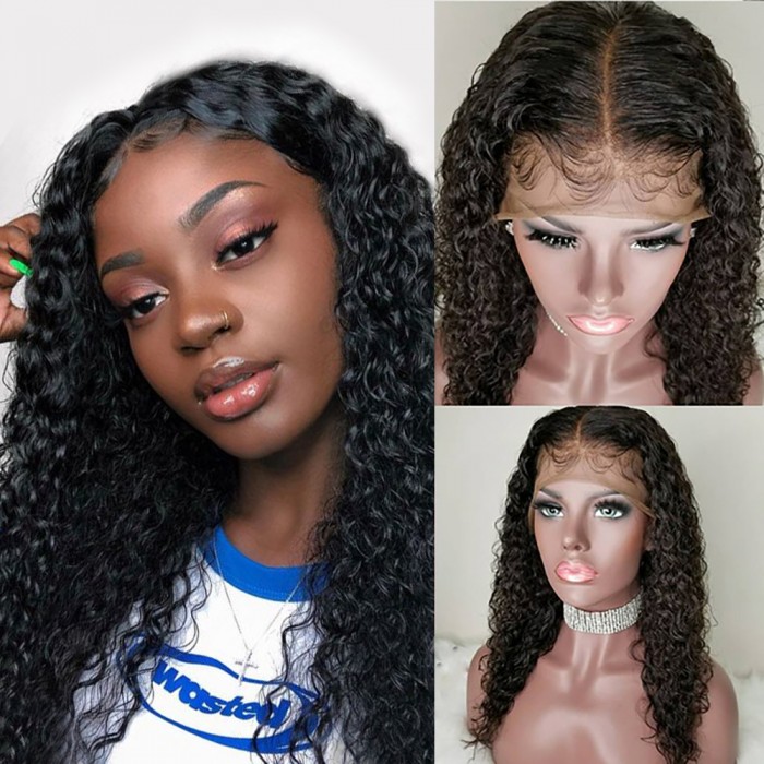 Wig Pre-Plucked 180% Density Italy Curly Human Hair 22 Inches